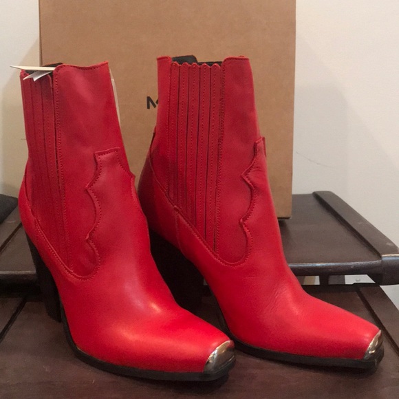 mango red boots
